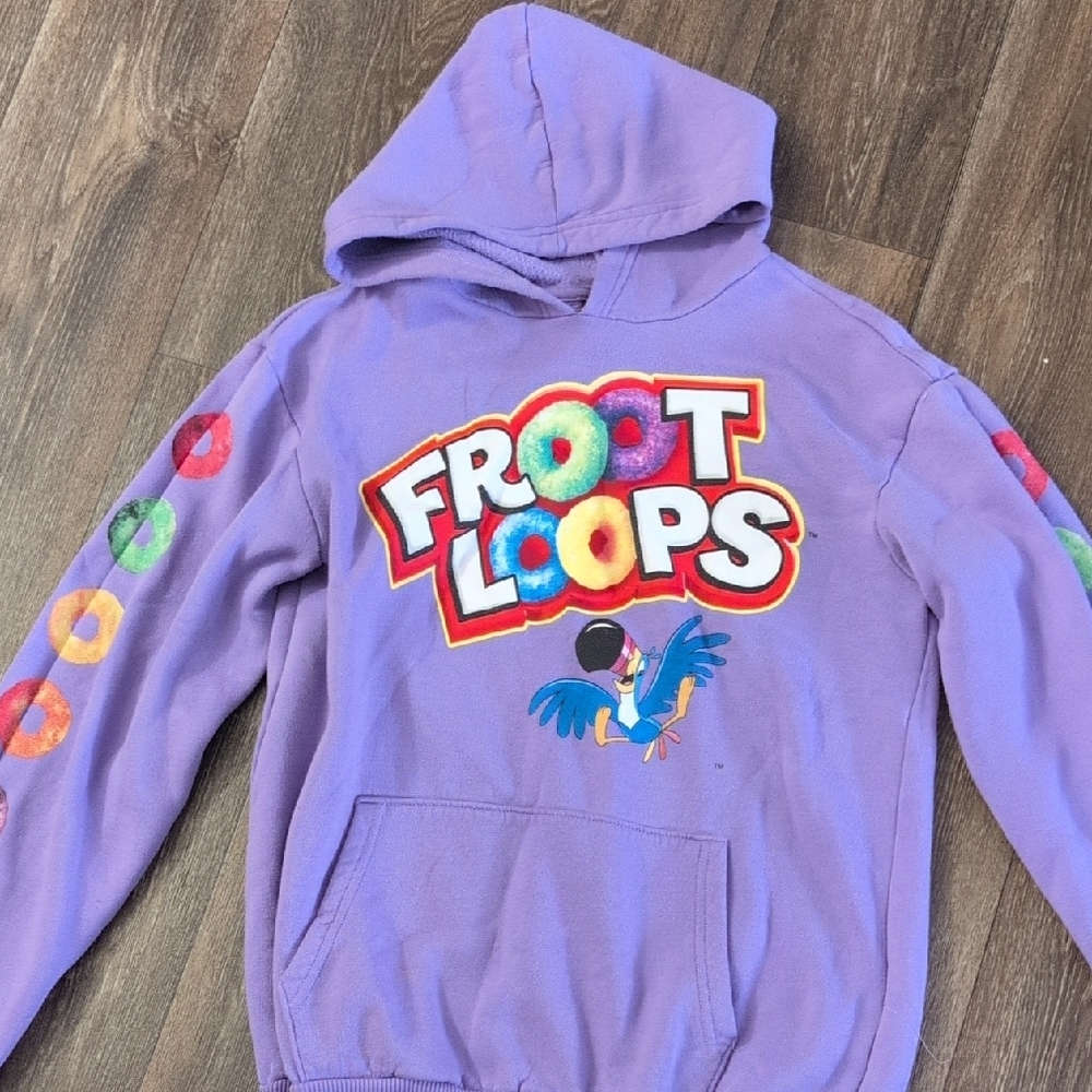 Purple Graphic Hoodie Sweatshirt
